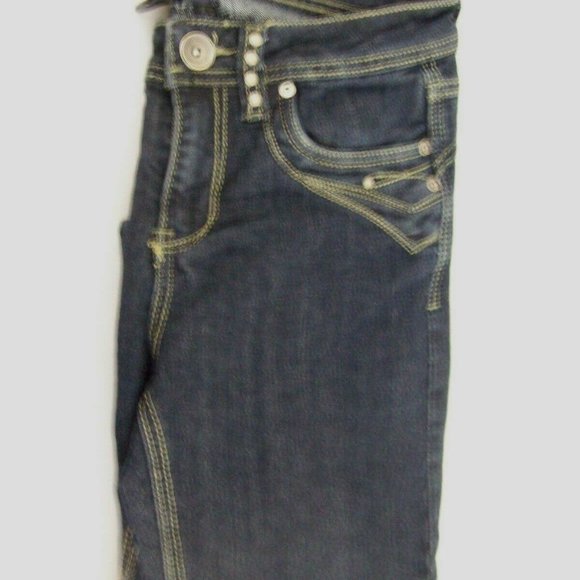 Roadrunner Slim Boot Cut Mid Rise Denim Blue Jeans - Picture 3 of 4